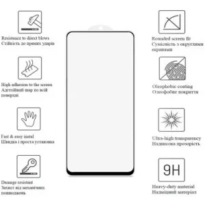 Скло захисне Drobak Google Pixel 8 Pro Black Frame A+ (535383)