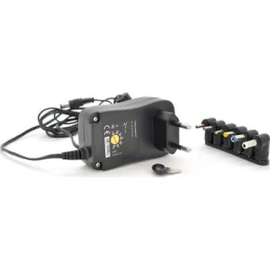 Блок живлення мережевий Voltronic 24W Universal, Output 3V-12V, 2.35*0.75/ 3.0*1.1/3.5*1.35/4.0*1.7 /5.5*2.1/5.5*2.5 (13034 / YT-UPS24W)