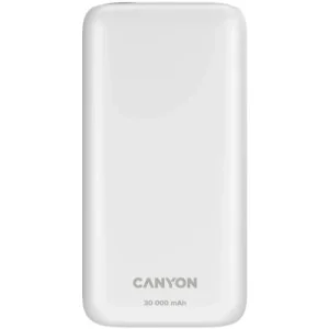 Батарея универсальная Canyon PB-301 30000mAh PD/20W, QC/3.0 (CNE-CPB301W)