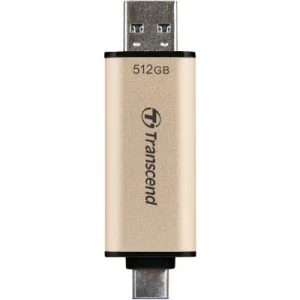 USB флеш накопичувач Transcend 512GB JetFlash 930C Gold-Black USB 3.2/Type-C (TS512GJF930C)