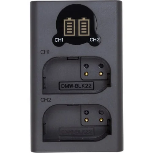 Зарядное устройство для фото PowerPlant Panasonic DL-BLK22 для двух аккумуляторов (CH980376)