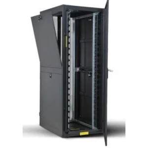 Шкаф напольный Kingda 42U 19" 600x1000, RAL9004, перф. двері, розібрана (KD-002-6042M)