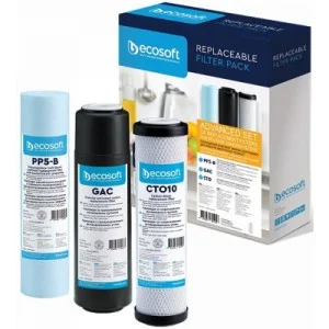 Картридж для фильтра кувшина Ecosoft Комплект картриджів Ecosoft 1-2-3 покращений (2 вугільних ка (CHV3ECO)