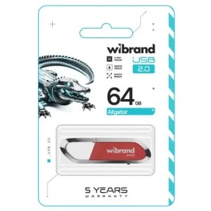 USB флеш накопитель Wibrand 64GB Aligator Red USB 2.0 (WI2.0/AL64U7DR)