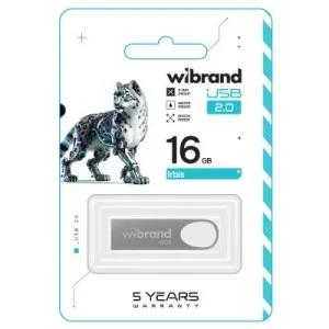 USB флеш накопитель Wibrand 16GB Irbis Silver USB 2.0 (WI2.0/IR16U3S)