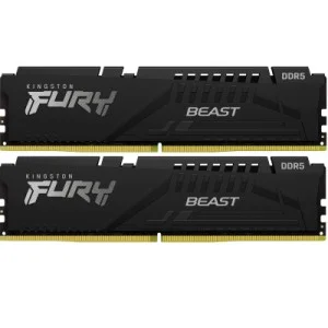 Модуль пам'яті для комп'ютера DDR5 32GB (2x16GB) 6400 MHz Beast Black XMP Kingston Fury (ex.HyperX) (KF564C32BBK2-32)