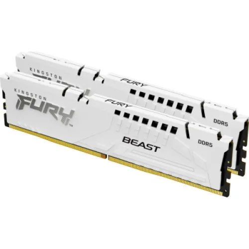 Модуль памяти для компьютера DDR5 64GB (2x32GB) 6000 MHz Beast White XMP Kingston Fury (ex.HyperX) (KF560C30BWK2-64)