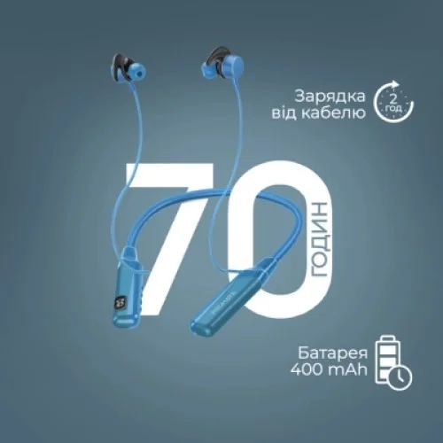 Навушники Promate Blend Blue (blend.blue)