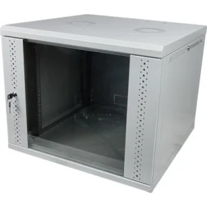 Шкаф настенный Eserver 9U 19" 600х600х503 (Ш*Г*В), сктекло, серая (ES-Е960G)
