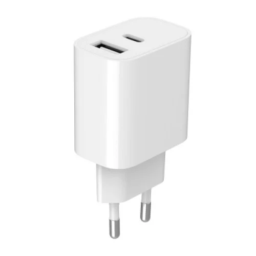 Зарядное устройство Gembird 1xUSB-A+1xUSB-C 5V/2.4A (12W) white (TA-UC-2AC12-01)
