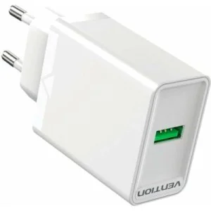 Зарядное устройство Vention 1xUSB 18W (USB-A) QC3.0 white (FABW0-EU)