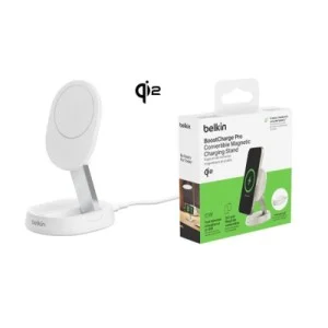 Зарядное устройство Belkin 15W Magnetic Stand Qi2 white (WIA008BTWH)