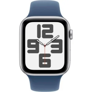 Смарт-годинник Apple Watch SE 2024 GPS 44mm Silver Aluminium Case with Denim Sport Band - M/L (MXER3QH/A)