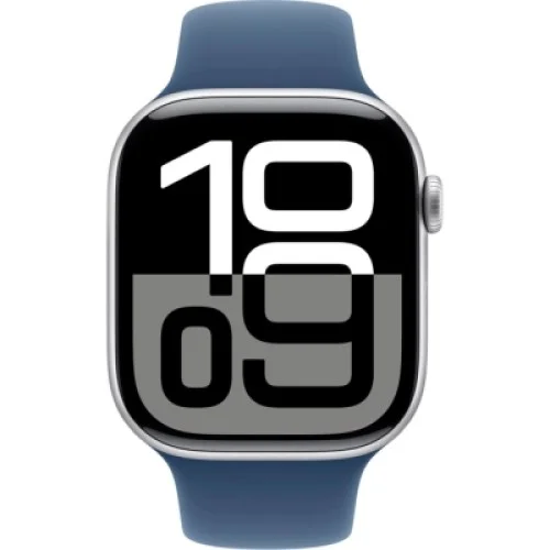 Смарт-годинник Apple Watch Series 10 GPS 46mm Silver Aluminium Case with Denim Sport Band - M/L (MWWM3QH/A)