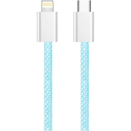 Дата кабель USB-C to Lightning 1.0m 27W blue ColorWay (CW-CBPDCL061-BL)