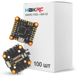 Політний стек HAKRC F405 + 60A V2 (розпаяний) упаковка 100шт (FCESC60BOX)