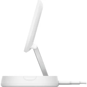 Зарядное устройство Belkin 15W Magnetic Stand Qi2 20W adapter USB-C white (WIA008VFWH)