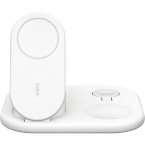 Зарядное устройство Belkin 3in1 Magnetic Foldable iPhone/Watch/AirPods Qi2 15W white (WIZ029VFWH)
