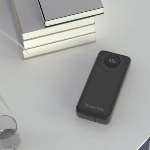 Батарея універсальна ColorWay 20 000 mAh EnergyPlus PD/18W, QC3.0/22.5W, Black (CW-PB200LPB4BK-PDD)