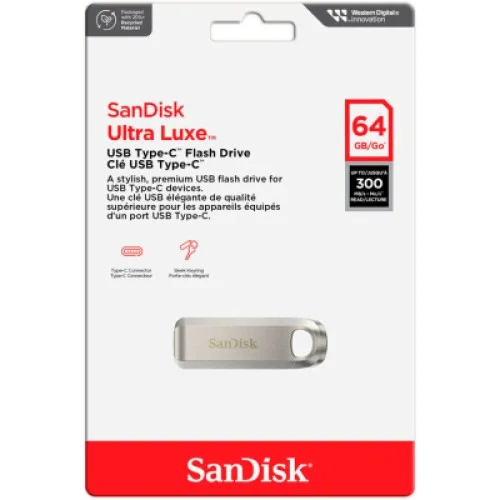 USB флеш накопичувач SanDisk 64GB Ultra Luxe Type-C USB 3.2 (SDCZ75-064G-G46)