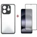 Чехол для мобильного телефона Dengos Kit Xiaomi Redmi Note 14 5G case Matte + glass (Black) (DG-KM-127)