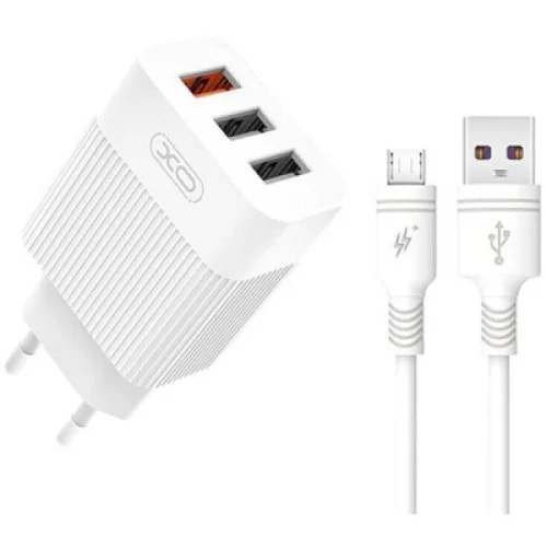 Зарядний пристрій XO L72 QC3.0 3USB +micro (XO-L72-MCR)