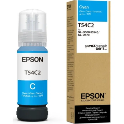 Контейнер з чорнилом Epson T54C Cyan 70ml SURELAB SL-D500 (C13T54C220)