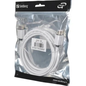 Кабель мультимедійний HDMI to HDMI 2.0m 2.0 white Sandberg (308-98)