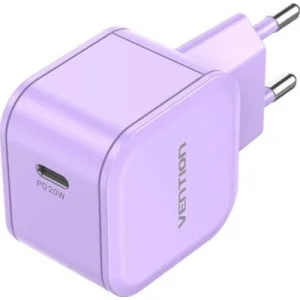 Зарядное устройство Vention 1xUSB-C 20W PD3.0/QC3.0 Purple (FEJV0-EU)