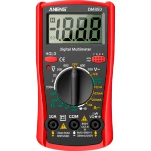 Цифровой мультиметр ANENG DM850, V, A, R, функція hFE (AN-DM850)