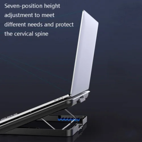 Підставка до ноутбука IceCoorel 10-15.6", 6*60mm 580 RPM, 2*USB, 350x225x26mm, Silver (A19)