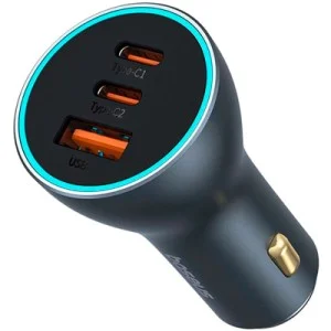 Зарядний пристрій Baseus Golden Contactor Pro GaN Fast Charging Car Charger U+2C 65W Lunar Gray (C00035202841-00)