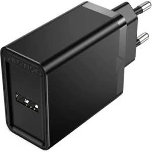Зарядное устройство Vention 1xUSB 12W Black (FAAB0-EU)