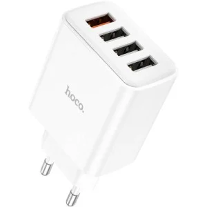 Зарядное устройство HOCO C102A Fuerza 1xUSB QC3.0 + 3-port USB 18W White (6931474777713)