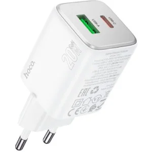 Зарядное устройство HOCO N41 Almighty 1xUSB-C PD20W + 1xUSB QC3.0 White (6942007617031)