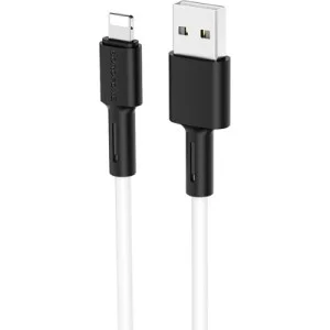 Дата кабель USB 2.0 AM to Lightning 1.0m 2.4A silicone BX31 white BOROFONE (6931474710369)