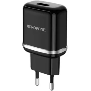 Зарядное устройство BOROFONE BA36A High Speed USB QC3.0 + cable USB to USB-C 18W Black (6931474716002)