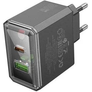 Зарядний пристрій BOROFONE BAS32A Treasure 1xUSB-C PD30W + 1xUSB QC3.0 Black (6941991110641)