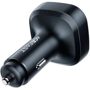 Зарядное устройство Acefast B5 Car Charger 2xUSB-C + 1xUSB-A 101W OLED smart display Metal Black (6974316281436)