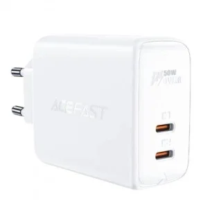 Зарядний пристрій Acefast A29 USB-C PD50W GaN White (6974316281450)