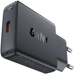 Зарядний пристрій Acefast A65 USB-C PD20W GaN ultra-thin Black (6974316282686)