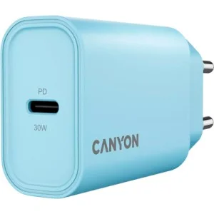 Зарядний пристрій Canyon 30CL OnCharge USB-C PD30W Light Blue (CNE-CHA30CLLBL)