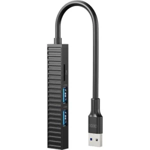 Концентратор XO USB 3.0 4-in-1 порти XO HUB014A.black (HUB014A.black)