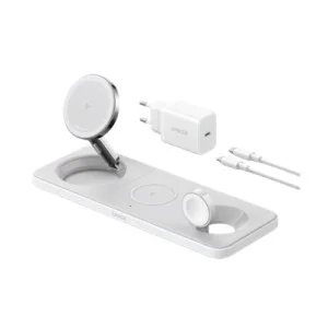 Зарядний пристрій Anker MagGo Wireless Charging Station 15W 3-in-1 Pad White (B25M1321)