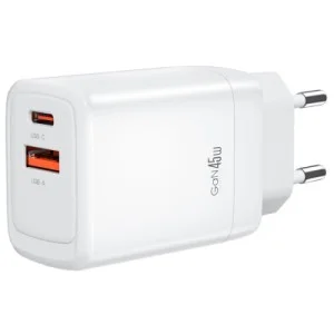 Зарядное устройство XO CE16 67.5W USB-C PD45W + USB-A QC 22.5W White (CE16_White)