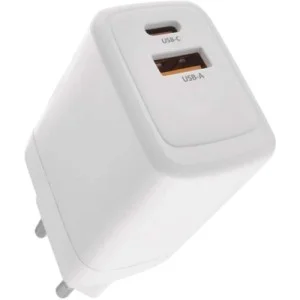 Зарядний пристрій EMOS V04G45 1xUSB-A + 1xUSB-C PD20W GaN (V04G45)