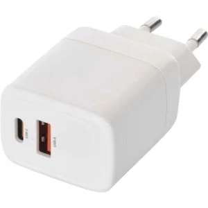 Зарядний пристрій EMOS V02G20 1xUSB-A + 1xUSB-C PD20W GaN (V02G20)