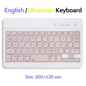 Клавіатура BeCover Bluetooth UA Pink (713411)