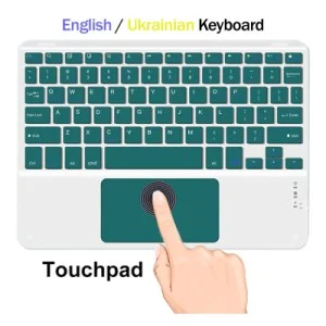 Клавіатура BeCover with TouchPad Bluetooth UA Dark Green (713404)