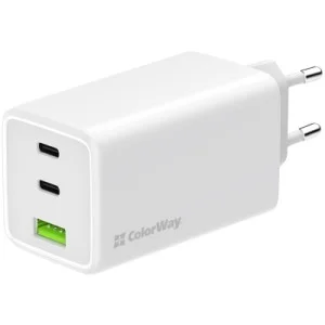 Зарядное устройство ColorWay C101B GaN Mini 100W PD PPS 2xUSB-C + USB-A white (CW-CHS061PD-WT)